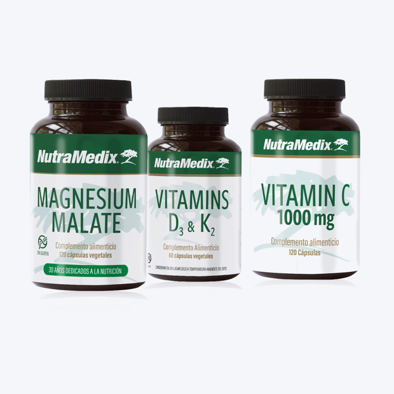 Magnesium Malate + Vitamin (D3+K2) + Vitamin C